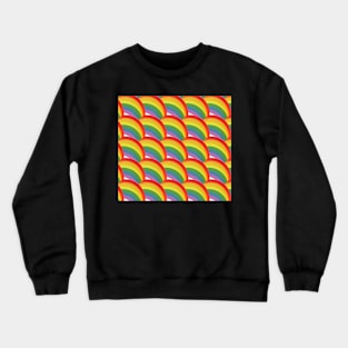 Retro rainbows - rainbow pattern Crewneck Sweatshirt